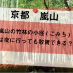 嵐山の竹林の小径(こみち)は夜に行っても散策できる？