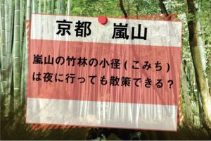 嵐山の竹林の小径(こみち)は夜に行っても散策できる？